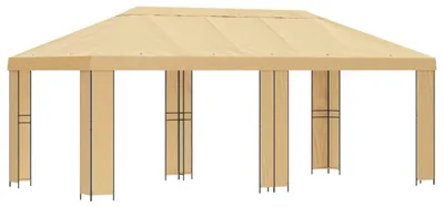 Obrázok produktu pre Záhradný altánok 6 x 3 m Krémová Polyester a oceľ 190