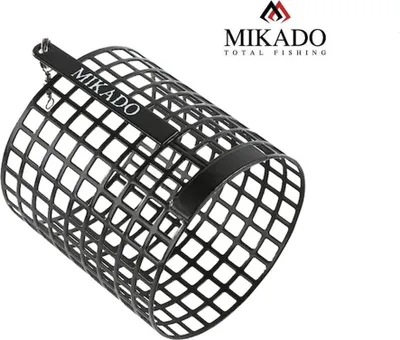 Produktbild von MIKADO runder schwarzer Futterkorb XL Futterbombe Ø50mm x57mm ohne Zusatzgewicht