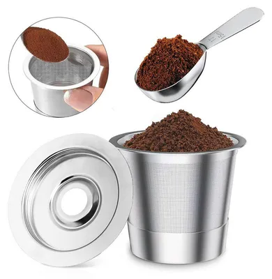Produktbild von Wiederverwendbare Kaffeepods für Ninja PB051 & CFP101/PB041 – 304 Edelstahl Permanent Filter, Kompatibel mit Ninja Kaffeemaschine, Kaffeezubehör