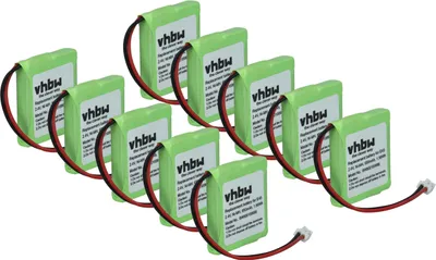 Produktbild von vhbw 10x Akku kompatibel mit Siemens Gigaset E455, E455 Sim, E450 Sim, E40, E450, E45 schnurlos Festnetz Telefon (650 mAh, 2,4 V, NiMH)