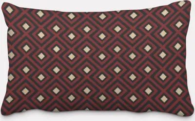 Produktbild von SCHÖNER LEBEN. Kissenhülle Art Deco Rauten Retro rot schwarz gold Größe 60x80cm (HxB) 60x80cm (HxB) Größe