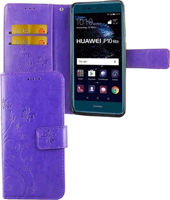 Produktbild von Schutz Hülle Blumen für Handy Huawei P10 Lite Violett