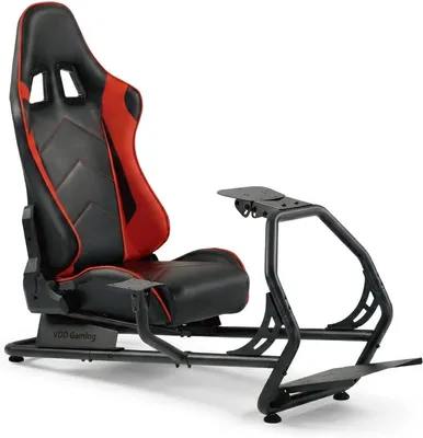 Produktbild von Rennsimulator-Cockpit – Rennsitz – Sim-Racing – Voll verstellbar – 55 x 130 x 110 cm – Schwarz