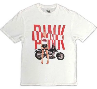 Productafbeelding van P!NK T-shirt met korte mouwen, wit, maat L