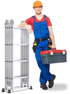 Obrázok produktu pre Univerzálna hliníková plošina – 3,4 metra – hliník – skladacia – nosnosť do 150 kg – 4 stupne