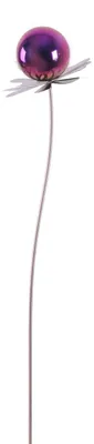 Produktbild von TrendLine Gartenstecker Glaskugel Metall Ø 17,5 x 130 cm violett-metallic