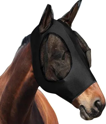 Productafbeelding van Vliegendek voor paarden - elastisch - UV-bescherming - comfortabele bescherming tegen vliegen en muggen - ShopVlot