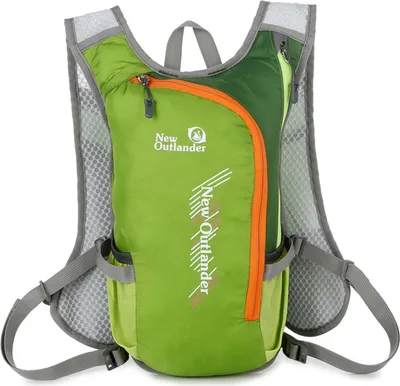 Produktbild von Nylon-Laufrucksack, Sicherheitsreflektierend, Sportrucksack, Trinkrucksack, Fahrradtasche, Grün