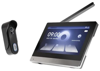 Produktbild von Zimilo Video Türsprechanlage mit Kamera, 7 Zoll Bildschirm, 1080P HD, 180° Weitwinkel, PIR Bewegungserkennung, Akku 5000mAh, Gegensprechfunktion