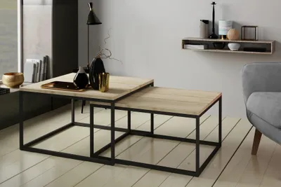 Image de Ensemble table basse VALERIUS - chêne noir/sonoma