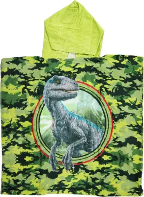 Produktbild von Jurassic World Velociraptor Blue Kinder Mikrofaser Badeponcho