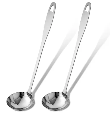 Kochlöffel-Set aus Edelstahl 30,5 cm, 2 Stück
