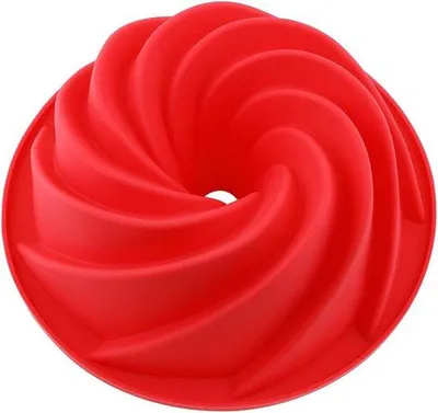 Image de Moule en silicone pour gâteaux, flans ou tartes, 25 cm, rouge