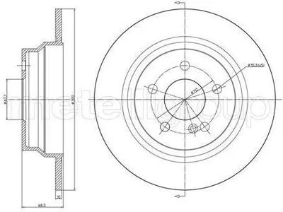 Produktbild von 2x METELLI Bremsscheibe 23-0624C passend für MERCEDES-BENZ E-Klasse Coupe (C207)