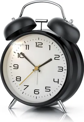 Image de BEARWARE Réveil analogique, rond, éclairé, rétro, alarme de cloche forte pour les gros dormeurs, sonnerie forte, sans tic-tac, trotteuse silencieuse, lumière, grands chiffres