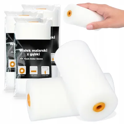 Produktbild von TRCR Schaumstoff Farbroller 10 cm 3 Stück für Acrylfarben