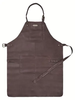 Produktbild von BBQ-Schürze aus Leder - Professionelle Küchenschürze zum Grillen