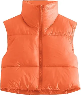 Produktbild von MAVIS LAVEN Damen-Winterweste mit Kragen, Orange, Größe M