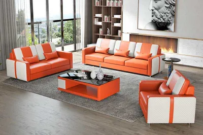 Produktbild von Sofagarnitur 321 Sitz Orange Luxus JVmoebel
