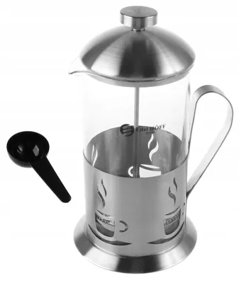 Zdjęcie produktu dla Szklany ZAPARZACZ TŁOKOWY do HERBATY Ziół KAWY French Press 600ml 6964