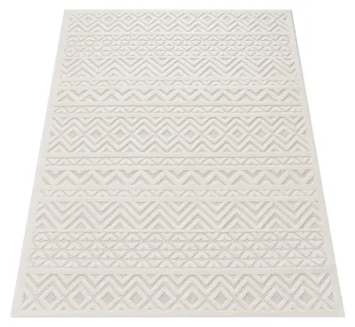 Produktbild von Outdoor Teppich wetterfest Boho & Skandi 3D-Optik für Terrasse, Balkon & Garten Grösse 60x100 cm