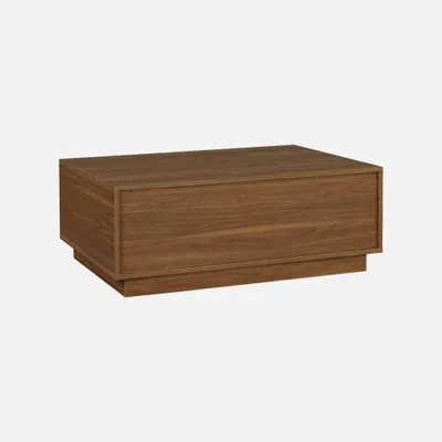 Produktbild von sweeek - Couchtisch mit Holzdekor und anhebbarer Tischplatte - Nussbaumfarben