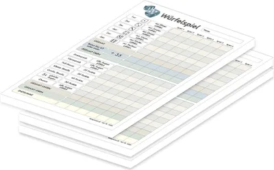 Produktbild von PRICARO Spiele "Würfelspiel", A5, 3 Stück
