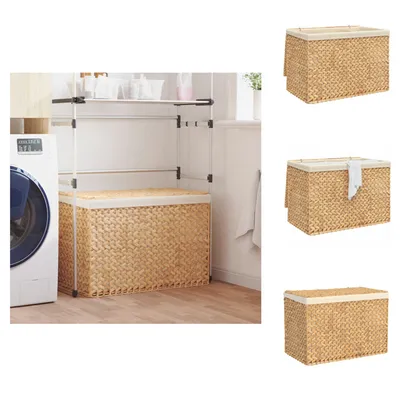 Produktbild von vidaXL Wäschekorb mit 3 Fächern 75x42,5x52 cm Wasserhyazinthe -  Wäschekörbe