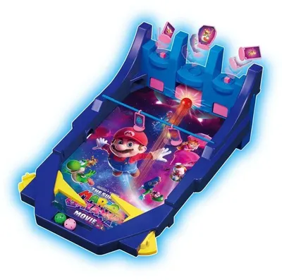 Produktbild von Flipper-Spiel "Battle Pinball Galaxy Super Mario Movie", EPOCH Games 7629, Actionspiel mit Figuren