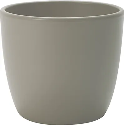 Produktbild von Blumenübertopf  aus Keramik Blumentopf Übertopf Pflanztopf Taupe/Matt Ø 22,5 cm / H 19,5 cm