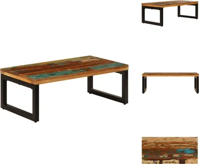 Image de vidaXL Table basse 100x50x35 cm Vieux bois et acier - Tables basses