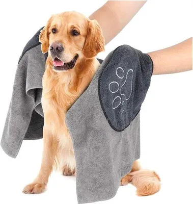Productafbeelding van Microvezeldoek - Microvezeldoek voor honden - Sneldrogende doek - Droogdoek voor honden