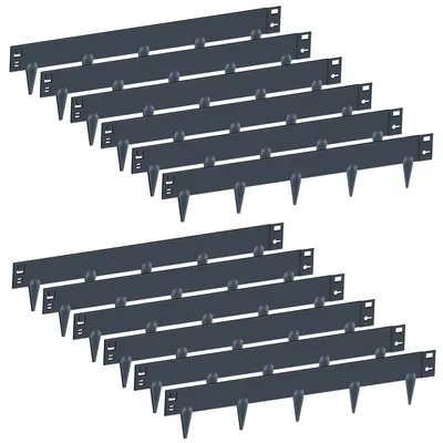 Image de 12 pièces de bordure en métal pour jardin et paysage