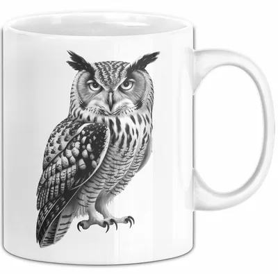 Produktbild von Eule Tierliebhaber Tasse Geschenk Lustige Geschenkidee Spruch (Weiß)