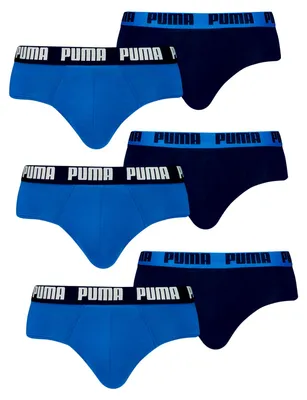 Produktbild von PUMA Herren Slips 6er Pack anschmiegsam hautfreundlich mit elastischem Logo-Bund