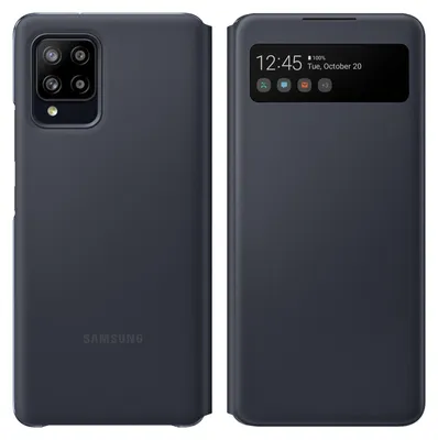 Zdjęcie produktu dla Oryginalne etui Samsung S View Wallet Cover, klapka do Galaxy A42 5G - czarne