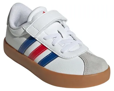 Image de Adidas - Baskets pour enfants « VL Court 3.0 », daim PP6002 (33,5 EU) (blanc/bleu/rouge)