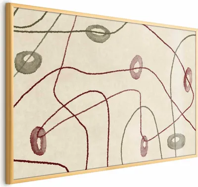 Produktbild von Posterpapier Poster - Lines and Shapes - a bead labyrinth on a pale, worn background 30x21 cm Muster a-A-10528-ao-a