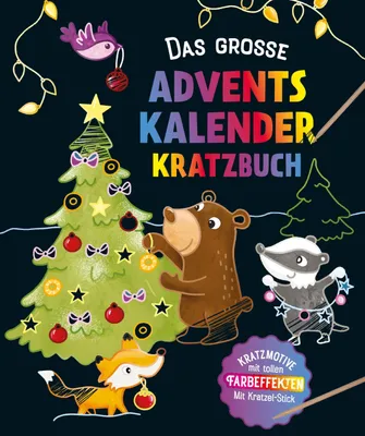 Produktbild von Das große Adventskalender Kritzel-Kratzel Buch