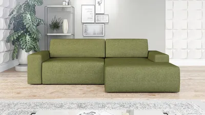 Produktbild von Ecksofa TOTI mit Schlaffunktion. Farbe: Grün