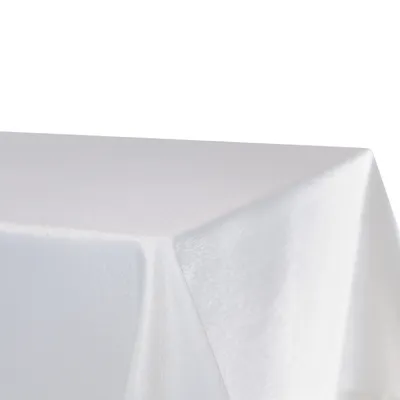Produktbild von Tischdecke fleckenabweisend Leinenoptik Weiß 110x160 cm eckig bügelfrei beschichtet Lotuseffekt