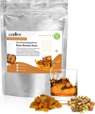 Produktbild von Rum Rosinen Nuss Geschmackspulver Shot Flavour kalorienarm 300 g