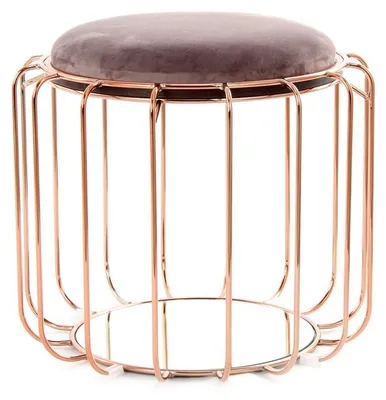 Immagine prodotto di Pouf e tavolino trasformabile Comfortable in velluto e metallo