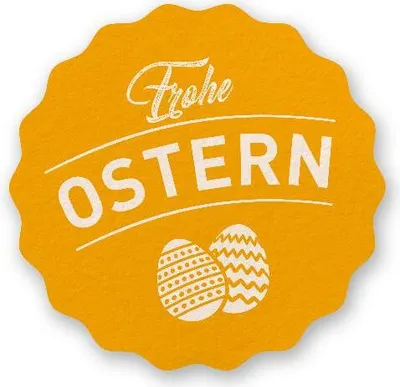 Produktbild von Itenga Sticker 10 x Frohe Ostern gelb