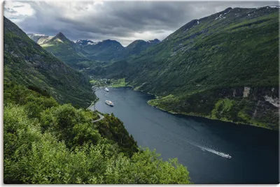 Produktbild von ARTland Leinwandbild Blick auf den Geirangerfjord Norwegen Größe: 30x20 cm