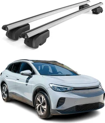 Image de Barres de toit Transversales pour VW ID.4 2020-2023 Aluminium Gris ABE