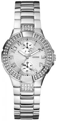 Image de Montre-bracelet Guess W12638L1 pour femmes, boîtier en acier inoxydable, bracelet en métal