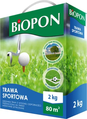 Zdjęcie produktu dla Biopon Nasiona Trawy Sportowej Na Tereny Intensywnie Użytkowane Odporna 2KG
