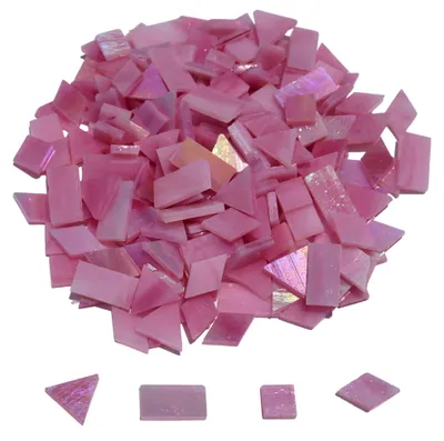 Glas-Mosaikfliesen, irisierend, 200 g, DIY-Bastelfliesen, bunt