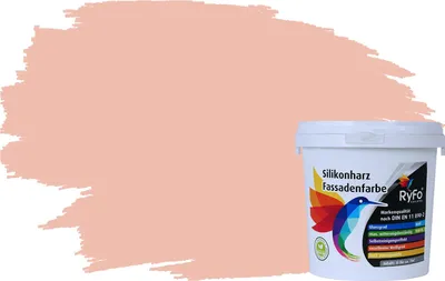 Produktbild von RyFo Colors Silikonharz Fassadenfarbe Lotuseffekt Trend Prinzessinnenrosa 1l - bunte Fassadenfarbe, weitere Violett Farbtöne und Größen erhältlich, Deckkraft Klasse 1